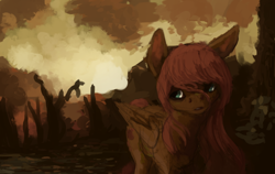 Size: 1900x1200 | Tagged: safe, artist:celestiawept, fluttershy, pegasus, pony, female, mare, solo, style emulation