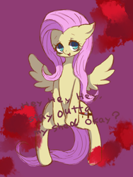 Size: 600x800 | Tagged: safe, artist:yuzuko, fluttershy, pegasus, pony, .mov, female, fluttershed, mare, pixiv, shed.mov, solo