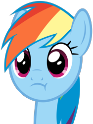 Size: 4380x5840 | Tagged: safe, artist:animatorphoenix, artist:slb94, rainbow dash, pegasus, pony, :t, absurd resolution, faic, frown, simple background, solo, transparent background, vector