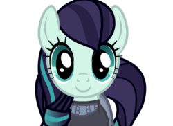 Size: 550x400 | Tagged: safe, artist:age3rcm, coloratura, earth pony, pony, animated, boop, c:, cute, emofuri, female, fourth wall, frog (hoof), grin, hoof fetish, hoofsies, looking at you, mare, offscreen character, pov, rara, rarabetes, show accurate, simple background, smiling, solo, squee, underhoof, weapons-grade cute, white background
