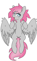 Size: 1844x3080 | Tagged: safe, artist:niggerdrawfag, oc, oc only, oc:cute wing, commission, simple background, solo, transparent background