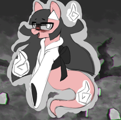 Size: 903x898 | Tagged: safe, artist:niggerdrawfag, oc, oc:cherry blossom(spookie ponie), ghost, solo