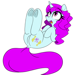 Size: 5080x5080 | Tagged: safe, artist:niggerdrawfag, oc, oc:blooming corals, pony, unicorn, absurd resolution, dock, female, frog (hoof), redraw, simple background, solo, transparent background, underhoof