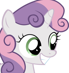 Size: 700x742 | Tagged: safe, artist:camtwosix, derpibooru exclusive, sweetie belle, cute, diasweetes, grin, happy, simple background, solo, transparent background, vector