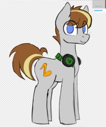 Size: 562x676 | Tagged: safe, artist:niggerdrawfag, oc, oc:evershade, pony, headphones, solo