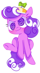 Size: 538x960 | Tagged: safe, artist:pinkiespresent, screwball, earth pony, pony, accessory, cute, female, hat, mare, propeller hat, simple background, smiling, solo, transparent background