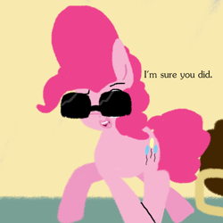 Size: 512x512 | Tagged: safe, artist:hattsy, pinkie pie, earth pony, pony, crayon, female, mare, pink coat, pink mane, solo