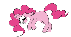 Size: 2126x1126 | Tagged: safe, artist:hattsy, pinkie pie, earth pony, pony, female, looking down, mare, simple background, solo, transparent background