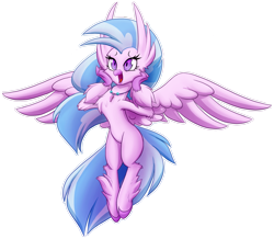 Size: 2111x1845 | Tagged: safe, artist:ikarooz, derpibooru import, silverstream, classical hippogriff, hippogriff, chest fluff, cute, daaaaaaaaaaaw, diastreamies, eyebrows, eyelashes, female, flying, jewelry, leg fluff, necklace, open mouth, simple background, solo, spread wings, transparent background, wings