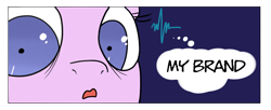 Size: 946x385 | Tagged: safe, artist:teabucket, edit, starlight glimmer, pony, unicorn, electrocardiogram, exploitable meme, horrified, meme, my brand, special eyes, starlight's dread meme, text