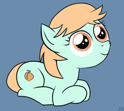 Size: 624x557 | Tagged: safe, artist:flyingsaucer, peach fuzz, earth pony, pony, background pony, female, filly, solo