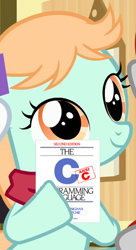 Size: 380x701 | Tagged: safe, edit, edited screencap, screencap, peach fuzz, earth pony, pony, book, c, female, filly, k&r