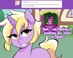 Size: 1280x1024 | Tagged: safe, artist:senseidezzy, dinky hooves, implied shipping, transgender, waving