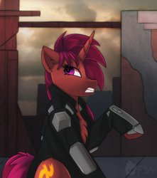 Size: 2000x2260 | Tagged: safe, artist:freak-side, derpibooru import, oc, pony, unicorn, fallout equestria, commission, foe, solo