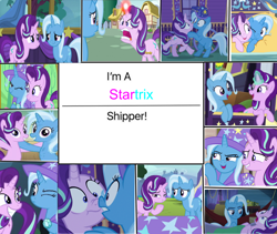 Size: 1280x1079 | Tagged: safe, artist:bla5t3r, derpibooru import, edit, edited screencap, screencap, starlight glimmer, trixie, pony, unicorn, all bottled up, no second prances, road to friendship, to where and back again, uncommon bond, collage, female, lesbian, shipping, startrix, trixie's wagon