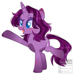 Size: 2598x2652 | Tagged: safe, artist:manella-art, derpibooru import, oc, pony, unicorn, female, high res, mare, simple background, solo, transparent background