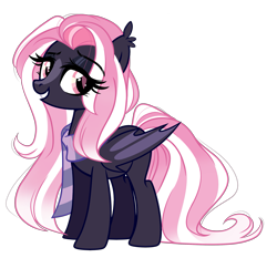 Size: 2507x2335 | Tagged: safe, artist:emberslament, derpibooru import, oc, oc only, oc:onyx rose, bat pony, pony, bat pony oc, bat wings, clothes, cute, pink hair, scarf, simple background, solo, transparent background, wings