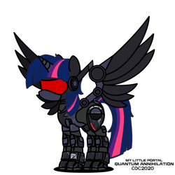 Size: 1024x1024 | Tagged: safe, artist:christiancerda, derpibooru import, twilight sparkle, alicorn, pony, robot, robot pony, my little portal, portal (valve), roboticization, simple background, transparent background, vector