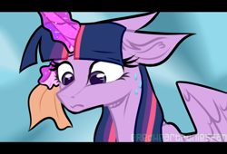 Size: 2200x1500 | Tagged: safe, artist:redheartponiesfan, derpibooru import, twilight sparkle, twilight sparkle (alicorn), alicorn, pony, magic, meme, solo, sweat, sweating towel guy