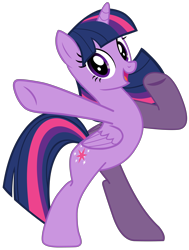 Size: 5715x7570 | Tagged: artist needed, source needed, safe, derpibooru import, part of a set, twilight sparkle, twilight sparkle (alicorn), alicorn, pony, bipedal, female, looking at you, mare, simple background, smiling, solo, transparent background, vector