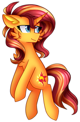 Size: 615x932 | Tagged: safe, artist:clairedaartiste444, derpibooru import, sunset shimmer, pony, unicorn, cheek fluff, chest fluff, floppy ears, simple background, solo, transparent background