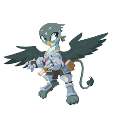 Size: 1100x1200 | Tagged: safe, artist:l8lhh8086, gabby, griffon, armor, book, scroll, simple background, solo, transparent background