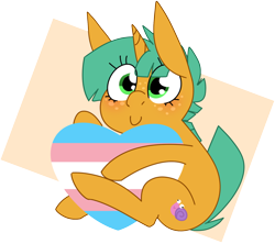 Size: 1280x1135 | Tagged: safe, artist:kryptchild, derpibooru import, snails, pony, unicorn, glitter shell, pride, pride flag, simple background, solo, transgender, transgender pride flag, transparent background