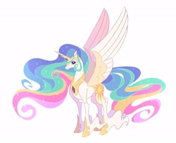 Size: 2600x2100 | Tagged: safe, artist:fwipfwop, derpibooru import, princess celestia, alicorn, pony, alternate design, crown, female, helmet, jewelry, mare, regalia, simple background, solo, unshorn fetlocks, white background