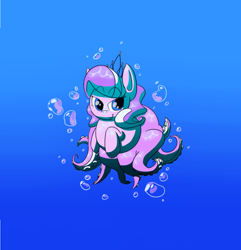 Size: 1030x1070 | Tagged: safe, artist:secretgoombaman12345, diamond tiara, monster pony, octopony, octopus, original species, ask chubby diamond, fat, tentacles