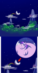 Size: 875x1679 | Tagged: safe, artist:secretgoombaman12345, diamond tiara, ask chubby diamond, ask, double chin, fat, moon, obese, tumblr