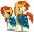 Size: 2494x2346 | Tagged: safe, artist:cloudyglow, artist:whalepornoz, derpibooru import, edit, editor:slayerbvc, sunburst, sunstone (g4 r63 sunburst), pony, unicorn, bedroom eyes, blushing, clothes, cute, duality, female, glasses, male, mare, r63 paradox, raised hoof, robe, rule 63, rule63betes, self ponidox, simple background, socks (coat marking), stallion, sunbetes, sunburst's glasses, sunburst's robe, transparent background, vector, vector edit