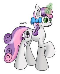 Size: 2269x2778 | Tagged: safe, artist:novaspark, sweetie belle, magic, older, solo