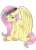 Size: 500x700 | Tagged: safe, artist:laps-sp, derpibooru import, fluttershy, pegasus, pony, chest fluff, colored hooves, floral head wreath, flower, simple background, sitting, solo, transparent background