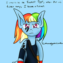 Size: 500x500 | Tagged: safe, artist:novaspark, rainbow dash, pegasus, pony, crossover, mirror's edge, solo, tumblr