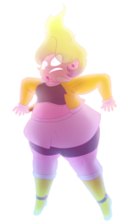 Size: 1152x1920 | Tagged: safe, artist:secretgoombaman12345, diamond tiara, human, ask chubby diamond, ask, belly button, chubby, fat, fire head, humanized, muffin top, rage, solo, tumblr, wide hips