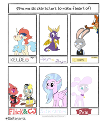 Size: 1486x1660 | Tagged: safe, artist:addelum, derpibooru import, pom lamb, silverstream, anthro, hippogriff, lamb, rabbit, sheep, them's fightin' herds, animal, animal crossing, animal crossing: new horizons, chameleon, clothes, community related, crossover, female, flick, jewelry, judy hopps, keldeo, male, necklace, pokémon, six fanarts, spyro the dragon, zootopia