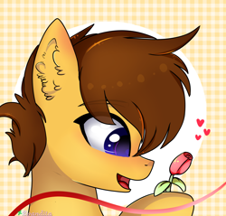 Size: 3000x2870 | Tagged: safe, artist:2pandita, derpibooru import, oc, pony, bust, female, flower, mare, portrait, solo