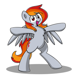 Size: 2560x2560 | Tagged: safe, artist:sugar morning, oc, oc only, oc:tridashie, pegasus, pony, bipedal, chest fluff, commission, female, mare, simple background, solo, transparent background