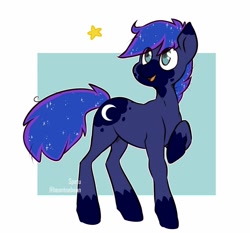 Size: 1200x1118 | Tagged: safe, artist:beantoebean, artist:spetu, derpibooru import, oc, oc only, oc:enceladus, earth pony, pony, solo, stars