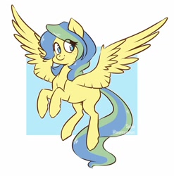 Size: 1200x1214 | Tagged: safe, artist:beantoebean, artist:spetu, derpibooru import, oc, oc only, pegasus, pony, solo