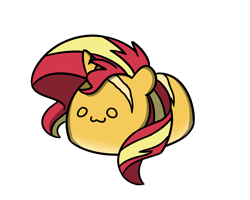 Size: 2560x2048 | Tagged: safe, artist:sugar morning, sunset shimmer, unicorn, bread, bunset shimmer, food, owo, simple background, transparent background