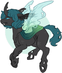 Size: 437x521 | Tagged: safe, artist:wytchwoods, derpibooru import, oc, oc only, oc:monica, changeling, changeling oc, simple background, solo, transparent background