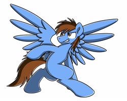 Size: 2560x2048 | Tagged: safe, artist:sugar morning, oc, oc:pegasusgamer, pegasus, badass, pegasus oc, pose, smiling, smirk, wings