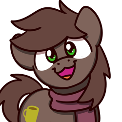 Size: 1000x1000 | Tagged: safe, artist:sugar morning, oc, oc:brewer, oc:noble brew, earth pony, bust, cat face, cat smile, cute, looking at you, male, open mouth, simple background, smiling, solo, sugar morning's smiling ponies, transparent background