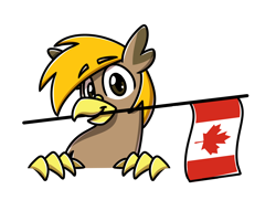 Size: 2560x2048 | Tagged: safe, artist:sugar morning, oc, oc only, oc:pad, griffon, bust, canada, canadian flag, commission, flag, looking at you, portrait, simple background, solo, transparent background