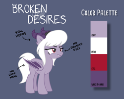 Size: 2560x2048 | Tagged: safe, artist:sugar morning, oc, oc only, oc:broken desires, demon, demon pony, original species, pony, commission, female, horn, mare, reference sheet, solo