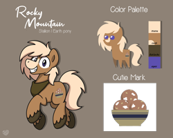 Size: 2560x2048 | Tagged: safe, artist:sugar morning, oc, oc only, oc:rocky mountain, earth pony, pony, bandana, commission, cutie mark, male, pointy ponies, reference sheet, simple background, solo, stallion, unshorn fetlocks