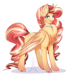 Size: 1024x1024 | Tagged: safe, artist:pvrii, oc, oc only, alicorn, pony, chest fluff, cute, ear fluff, female, fluffy, impossibly large chest fluff, long mane, long tail, looking at you, mare, not sunset shimmer, ocbetes, simple background, smiling, solo, transparent background, unshorn fetlocks