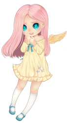 Size: 900x1648 | Tagged: safe, artist:zombie-orchid, derpibooru import, fluttershy, human, humanized, simple background, solo, transparent background, winged humanization, wings