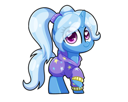 Size: 5120x4096 | Tagged: safe, artist:sugar morning, trixie, pony, unicorn, absurd resolution, alternate hairstyle, babysitter trixie, clothes, cute, diatrixes, female, heart eyes, hoodie, mare, simple background, solo, standing, transparent background, wingding eyes